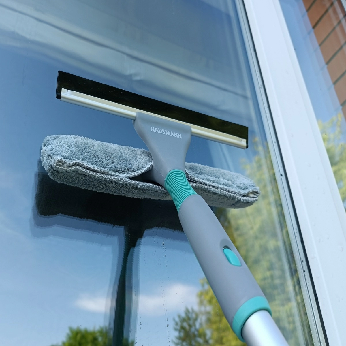 4 Щетка для мытья окон Hausmann с прямой телескопической ручкой фото 2