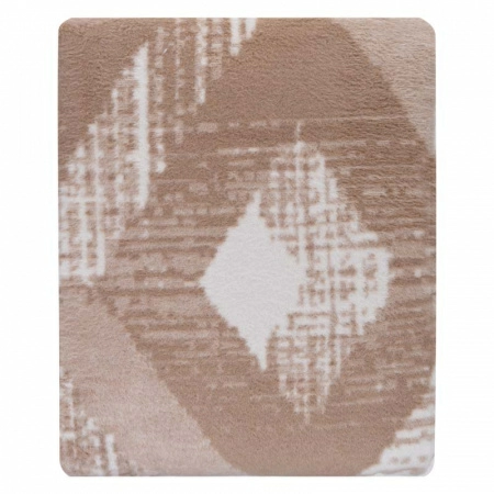 Плед 200x220см Pappel Scotch Jacquard, белый с бежевым фото 3