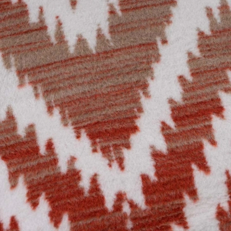 Плед 200x220см Pappel Cotton, красный с бежевым фото 3