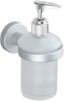 LUGANO Диспенсер для жидкого мыла, настенн.,11.6 x 7.2 x 5 см, алюм., стекл.