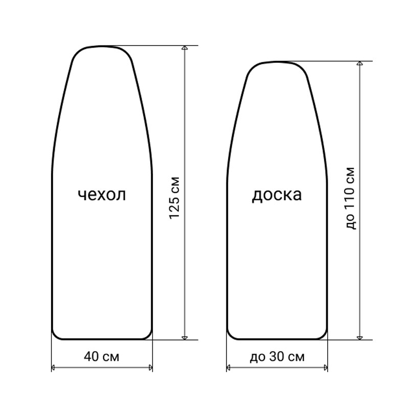 Чехол для гладильной доски, 125x40см, Leifheit Heat Reflect, S/M, металлизированное покрытие фото 2